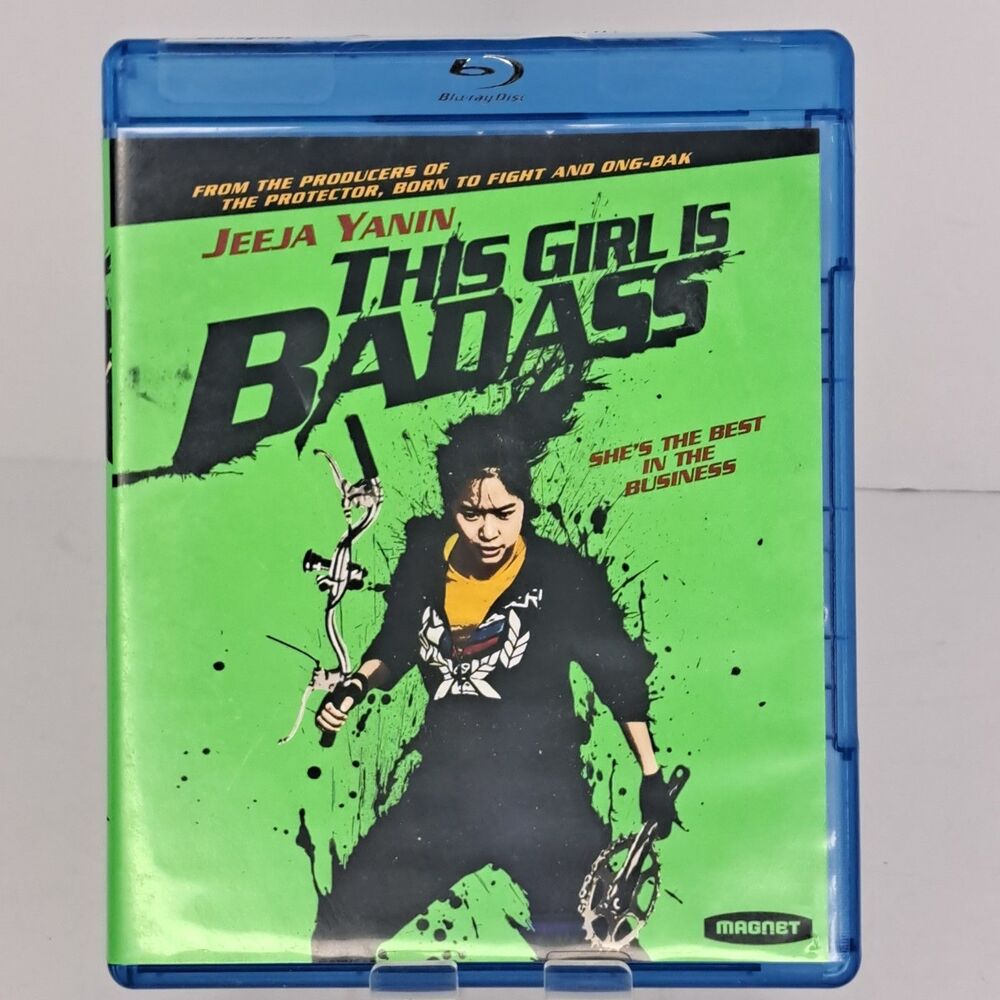 Magnet This Girl Is Badass Blu-Ray Jeena Yanin Action Film Disc Case Green Cover